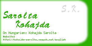 sarolta kohajda business card